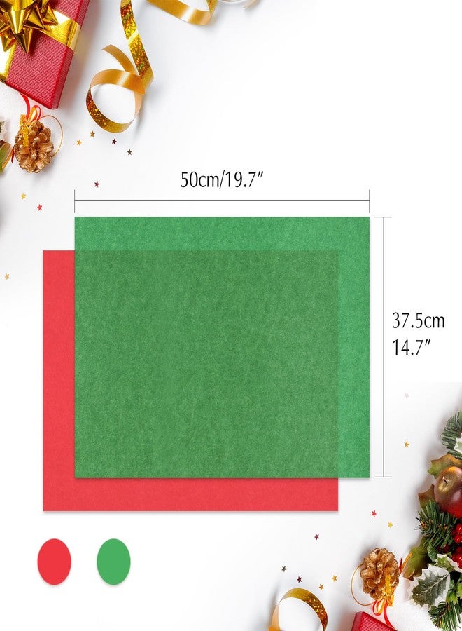 TUPARKA 60 Sheets Tissue Paper 20.4x15inch Christmas Tissue Paper Wrapping Paper Gift Paper for DIY and Craft, Gift Bags Decorations in Christmas Party（,Red,Green） - Image 2